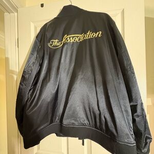 Men’s Black Satin Bomber Jacket